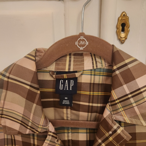 SOLD GAP Plaid Coat - Picture 2 of 3